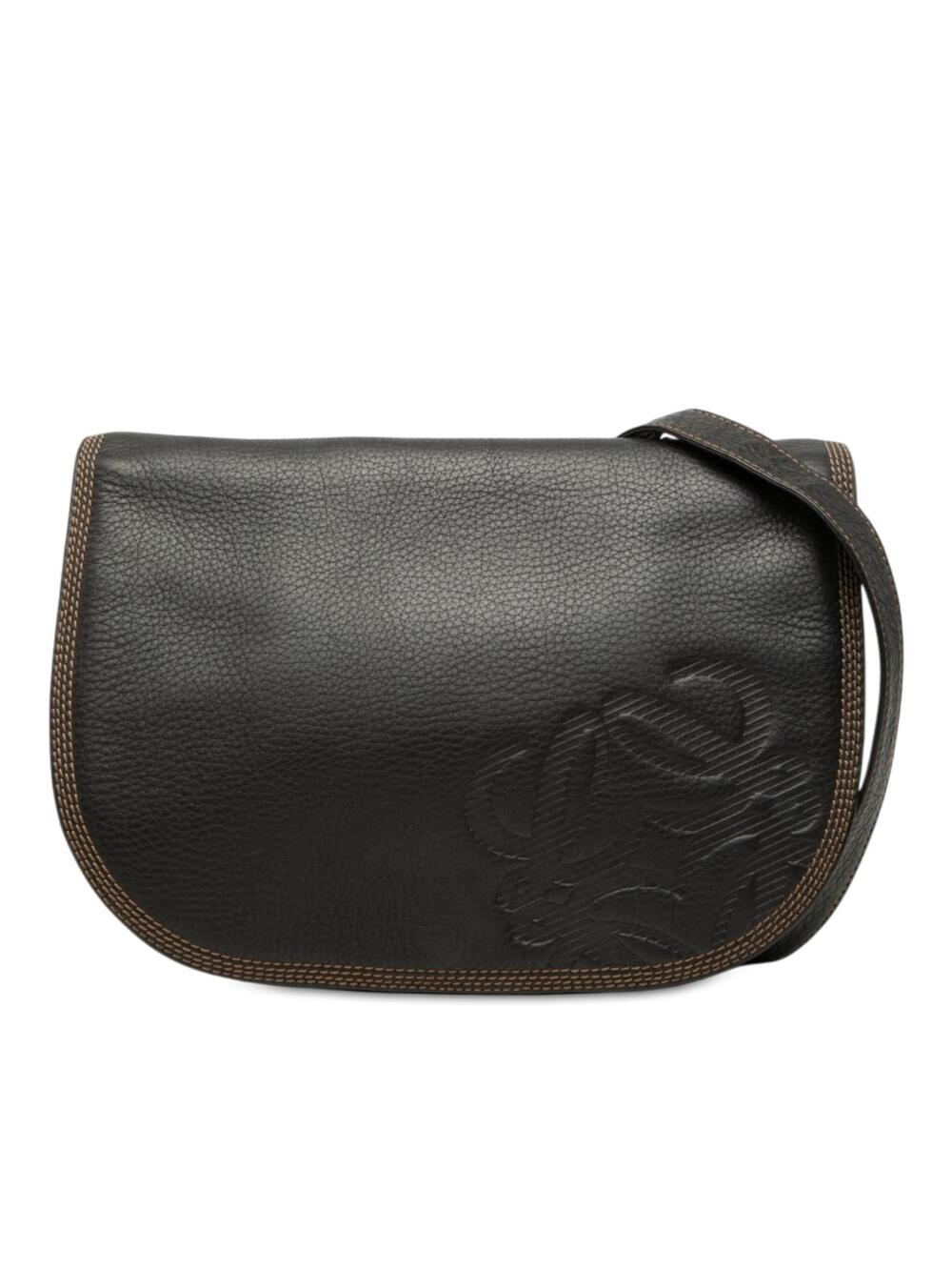 Loewe Leather Anagram Flap Crossbody #323064L47B - Picture 1 of 7